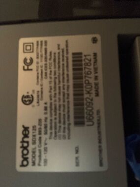 Brother Silver Equipment Identification Label Panel